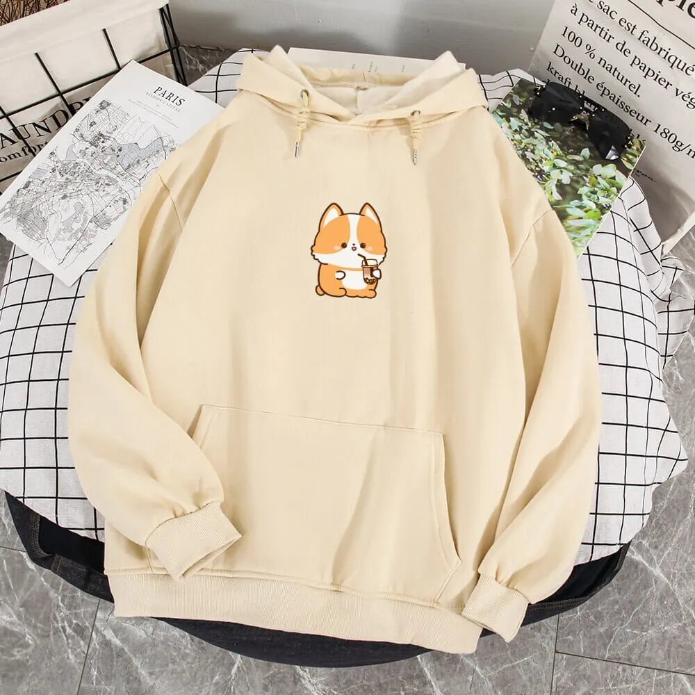 Boba Lovin Corgi Soft Hoodie
